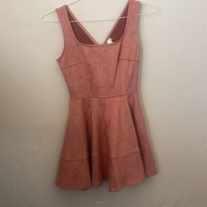 Pink Owl Suede Dress! Size Small